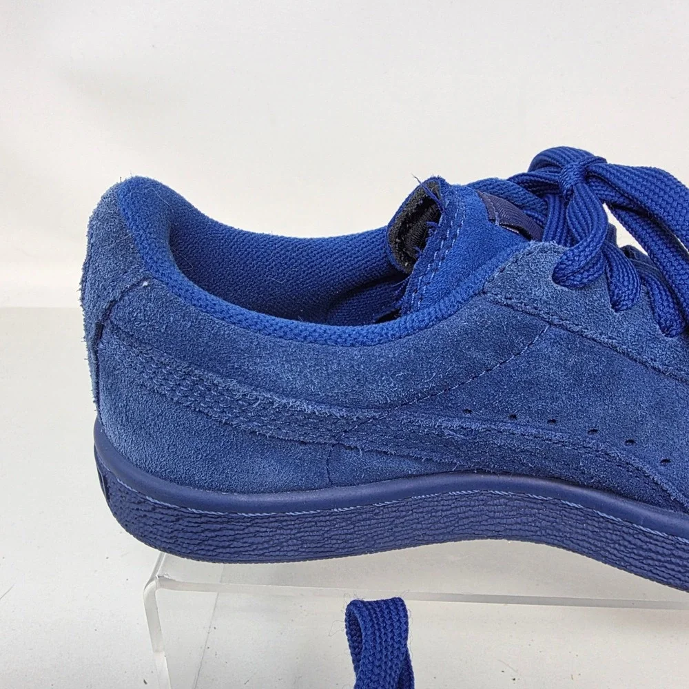 Puma Suede Classic Sneakers Mens 8 Blue Low Top Suede Trainers Monochromatic